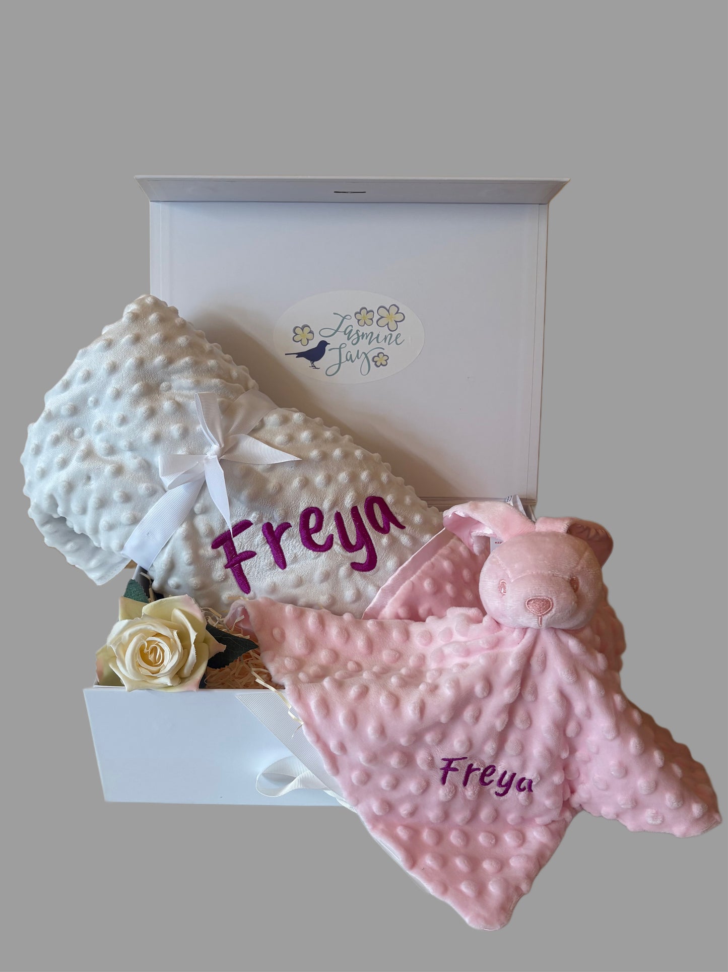 Blanket & Bunny Personalised Pink/Blue
